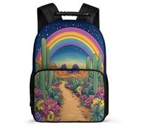 TPISLI Cactus Design Rucksack Primary Classes for Girls 7-11 Year Olds Plant Theme Rucksack Kids and Teens, Padded Back Soft Felt Details Travel Daily Use