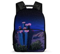 TPISLI Cactus Flower Daypack for Girls Boys Primary School, Plants Cacti Motif Backpack Age 7-12, Durable School Bag, Soft Felt Details, Short Trips, Everyday Use