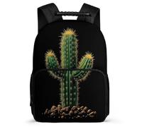 TPISLI Cactus Print School Backpack Junior School for Children Age 5-10 Plants Cacti Motif Rucksack Kids and Teens, Adjustable Straps Sturdy Handle Short Trips