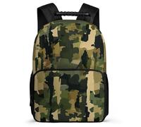 TPISLI Camouflage Backpack for Boys Girls Primary Age 6-11 Camo Bookbag for Girls Primary Classes, Soft Felt Details Side Pockets Travel Daily Use