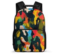 TPISLI Camouflage School Backpack for Kids and Teens 7-11 Year Olds Camo Daypack for Students Year 2-5, Durable Adjustable Straps Outdoor Day Trips