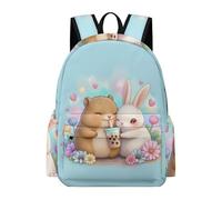 TPISLI Capybara Bookbag Girls Age 11 Animal Bunny Daypack Kids Age 14 Modern Trendy 11.6 Inch Laptop Daypack School Years 7-10 Travel Use Daily Carry Travel Use