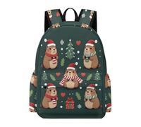 TPISLI Capybara Bookbag Girls Year 8 Christmas Theme Backpack Students Year 6 Fashion Lightweight Spring Outing Backpack School Years 3-6 Daily Use School Gift Travel Use