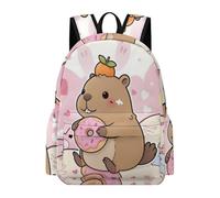 TPISLI Capybara Bookbag Students Year 4 Animal Capybara School Backpack Boys Year 7-9 Modern Durable 14 Inch Laptop Rucksack Secondary School Outdoor Travel Daily Carry