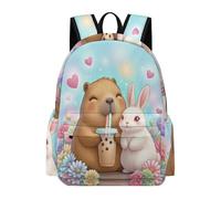 TPISLI Capybara Daypack Girls Age 8 Animal Rabbit Backpack Boys Year 7-9 Durable Lightweight Spring Outing Backpack Outdoor Day Trips Back to School Gift Daily Carry