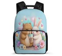 TPISLI Capybara School Bag for Boys 8-12 Years Animal Bunny Bookbag for Students Primary Classes, Adjustable Straps 1680D Fabric Back to School Gift