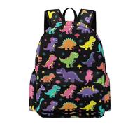TPISLI Cartoon Dinosaurs Backpack Boys Ages 8-12 Colorful Book Bag Students Year 10 Modern Trendy Outdoor Travel Daypack Primary School Travel Daily Use Outdoor Gift