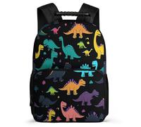 TPISLI Cartoon Dinosaurs Backpack for Kids and Teens 8-12 Years Funny Animal Rucksack for Kids and Teens Primary School, 1680D Fabric Adjustable Straps Short Trips