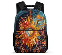 TPISLI Casual Daypack Bohemian Sun Back Pack Sun God School Bag Fashion Interesting for Kids Multipurpose Laptop Backpack for Boy Girls