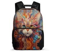TPISLI Casual Daypack Cat Back Pack Cute Kitten School Bag Fashion Interesting for Kids Multipurpose Laptop Backpack for Boy Girls
