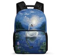 TPISLI Casual Daypack Swan Back Pack White Swan School Bag Fashion Interesting for Kids Multipurpose Laptop Backpack for Boy Girls