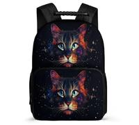 TPISLI Cat Backpack for Elementary Middle School Boys Large Capacity School Bag for Girls Kids 15.7 Inch Daypack Children's Rucksack Kitten Animal Back Packs