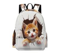 TPISLI Cat Backpack Teens 12-16 Year Olds Animal Kitten School Bag Students Year 10 Trendy Modern 14 Inch Laptop Backpack School Years 7-10 Travel Use Outdoor Gift