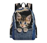 TPISLI Cat Bookbag Boys Ages 8-12 Kawaii Kitten Backpack Girls Age 14 Trendy Modern Outdoor Travel Daypack Secondary School Everyday Use Daily Carry