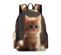 TPISLI Cat Cute Daypack Girls Age 8 Kawaii Kitten Backpack Boys Year 7-9 Durable Lightweight Spring Outing Backpack Outdoor Day Trips Back to School Gift Daily Carry