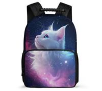 TPISLI Cat Design Rucksack for Students Primary School Kitten Rucksack School Years 2-5 Girls Boys, Soft Felt Details Lightweight Outdoor Day Trips