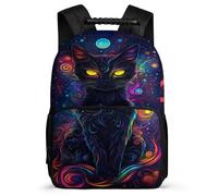 TPISLI Cat Motif Backpack for Kids and Teens 6-11 Years Animal Kitten Pattern Backpack for Boys School Years 1-4, Soft Felt Details 1680D Fabric Outdoor Day Trips