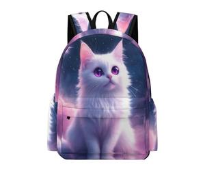 TPISLI Cat Motif Bookbag Students Year 4 Kawaii Kitten Book Bag Boys 10-14 Year Olds Trendy Modern 11.6 Inch Laptop Daypack School Years 7-10 Travel Use Everyday Use
