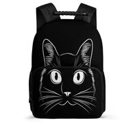 TPISLI Cat Motif School Backpack School Years 1-4 for Boys Ages 6-10 Animal Kitten Pattern Rucksack Kids and Teens, Soft Felt Details Adjustable Straps Daily Essentials