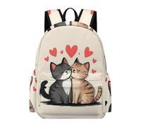 TPISLI Cat Pattern Backpack Kids Age 10-14 Kawaii Kitten Book Bag Teens Year 9 Lightweight Durable 11.6 Inch Laptop Daypack Junior School Hiking Day Trips Travel Use