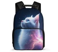 TPISLI Cat Pattern Bookbag for Boys Age 5-10 Cute Kitten Rucksack for Kids and Teens School Years 1-4, Soft Felt Details 1680D Fabric Daily Essentials