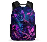 TPISLI Cat Pattern Daypack for Children School Years 2-5 Kitten Daypack for Kids and Teens Year 2-5, Adjustable Straps Padded Back Daily Essentials