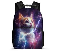 TPISLI Cat Pattern Daypack for Kids and Teens Primary Age 6-11 Animal Kitten Daypack for Students Year 2-5, Adjustable Straps Soft Felt Details Travel Daily Use