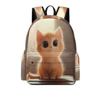 TPISLI Cat Rucksack Kids Age 10-14 Kawaii Kitten Backpack Teens Year 9 Durable Lightweight Back to School Gift Daypack Primary School Travel Daily Use Outdoor Gift