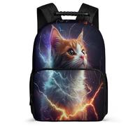 TPISLI Cat School Backpack for Girls Primary Classes Kitten Daypack 7-11 Year Olds Boys Girls, Lightweight Adjustable Straps Birthday Gift