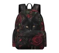 TPISLI Cat School Backpack Kids Ages 7-10 Rose Kitten Animal Cheetah Daypack Girls Year 3 Trendy Modern 16.5 Inch Laptop Rucksack Outdoor Day Trips Back to School Gift
