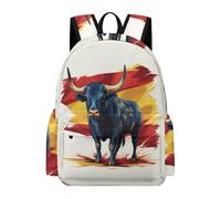 TPISLI Cattle Bookbag Boys Ages 8-12 Spanish Fighting Bull Backpack Girls 7-11 Year Olds Durable Cool Outdoor Travel Daypack School Years 7-10 Travel Use Everyday Use