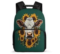 TPISLI Cattle Bookbag for Boys Girls Ages 6-10 Cow Design Backpack for Boys Girls Primary Classes, Adjustable Straps Sturdy Handle Daily Essentials