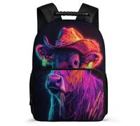 TPISLI Cattle Design Rucksack Primary Classes for Kids and Teens 7-11 Year Olds Cow Motif Daypack Kids and Teens, Side Pockets Soft Felt Details Birthday Gift