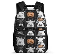 TPISLI Cattle Pattern Backpack for Girls Boys Primary Years 4-6, Highland Cow Rucksack for Students, Lightweight School Bag, 1680D Fabric, Primary Classes, Daily Essentials