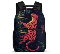 TPISLI Cheetah Motif School Backpack Primary Classes for Boys Girls Primary Age 6-11 Leopard Backpack Girls, Lightweight 1680D Fabric Back to School Gift