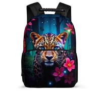 TPISLI Cheetah Pattern Rucksack for Kids and Teens Age 5-10 Animal School Bag for Kids and Teens Primary School, Soft Felt Details Lightweight Outdoor Day Trips