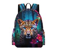 TPISLI Cheetah Pattern Rucksack Teens 12-16 Year Olds Animal Book Bag Girls Year 9 Modern Durable 15.6 Inch Laptop Rucksack Junior School Hiking Day Trips Travel Use