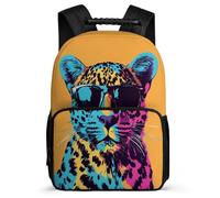 TPISLI Cheetah Print Daypack for Girls Boys Primary Classes Leopard Animal Daypack 8-12 Years Kids and Teens, Adjustable Straps Durable Back to School Gift