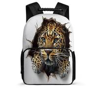 TPISLI Cheetah School Backpack Year 3-6 for Boys Girls Primary Age 6-11 Leopard Animal School Bag Kids and Teens, Lightweight Sturdy Handle Daily Essentials