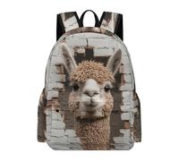 TPISLI Children Alpaca 3D Print Fashion Backpack Boys Girls for 8-13 Year Olds Everyday Durable Animal School Bag for Spring Outing Autumn Trip Birthday Gift, 14 Inch Laptop Backpack