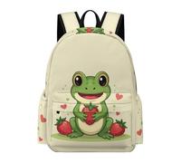 TPISLI Children Backpack Kawaii Frog Rucksack Small Animal Girls Boys 9-13 for Students, Trendy Daypack for Daily Lessons and Weekend Travel and Class Travel Use