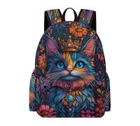 TPISLI Children Cat Design School Backpack for Boys Girls Secondary Years 7-11 Lightweight Stylish Animal Kitten Rucksack for School Trips New Term Gift, 15.6 Inch Laptop Backpack