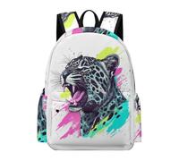 TPISLI Children Cheetah Pattern Rucksack for Boys Girls 9-15 Years Stylish Durable Leopard Animal School Bag for Outdoor Travel Holiday Gift, Books Gear Classroom Books