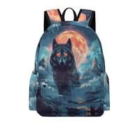 TPISLI Children Cool Wolves Back pack for Boys Girls Ages 8-14 Cool Durable Animal Wolf Design Fashion School Bag for School Trips Outdoor Gift, Daily Carry Books Gear