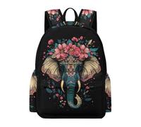 TPISLI Children Elephant Illustration Daypack Boys Girls Junior School Years 3-6 Large Capacity Animal Rucksack for Spring Outing Autumn Trip Birthday Gift, 15.6 Inch Laptop Backpack