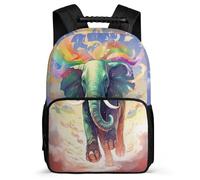 TPISLI Children Elephant Motif Backpack 7-11 Year Olds Animal Daypack for Kids and Teens Junior School, Side Pockets Soft Felt Details Back to School Gift