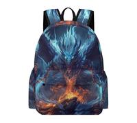TPISLI Children Evil Dragon Print Fashion Backpack Boys Girls for 8-13 Year Olds Everyday Durable Dragon School Bag for Spring Outing Autumn Trip Birthday Gift, 14 Inch Laptop Backpack