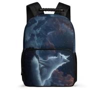 TPISLI Children Fox Motif Bookbag, Animal Fox Print School Bag for Students 7-11 Year Olds, Durable Backpack, Sturdy Handle, Outdoor Travel, Day Trips