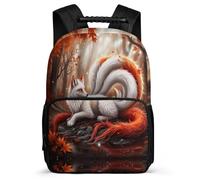 TPISLI Children Fox MotifAnimal Backpack for School, Animal Fox Rucksack 7-11 Year Olds, Sturdy Book Bag, Soft Felt Details, Short Trips, Everyday Use
