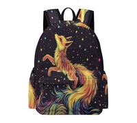 TPISLI Children Fox Pattern Backpack for Boys Girls Primary to Secondary School Age 13.3 Inch Laptop Rucksack, Large Capacity Animal Motif Back pack for Day Trips New Term Gift